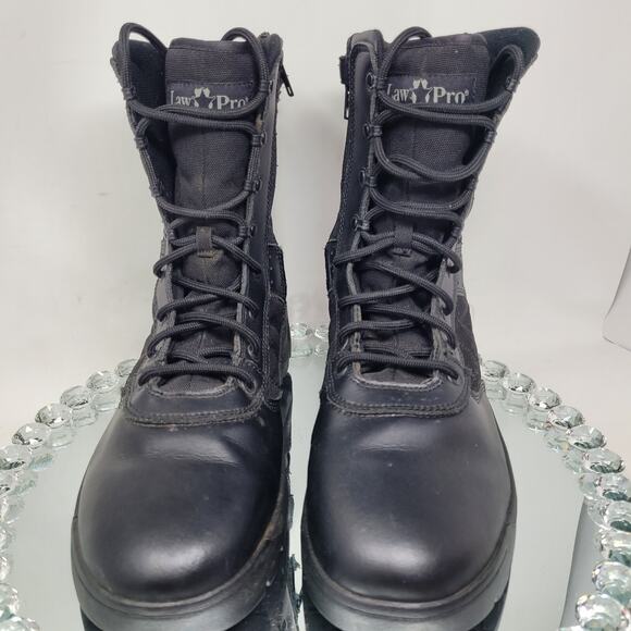 Law Pro Dispatch Duty 2.0 Blk Leather Police Combat Boots Carbon Mens Sz 13 99% main image 9